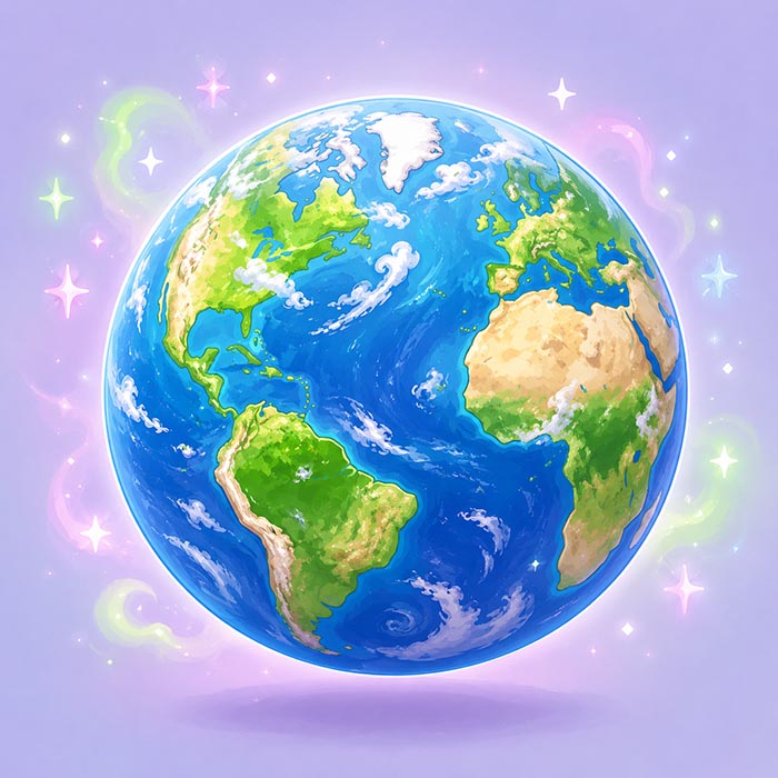 The planet Earth seen from space